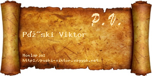 Püski Viktor névjegykártya